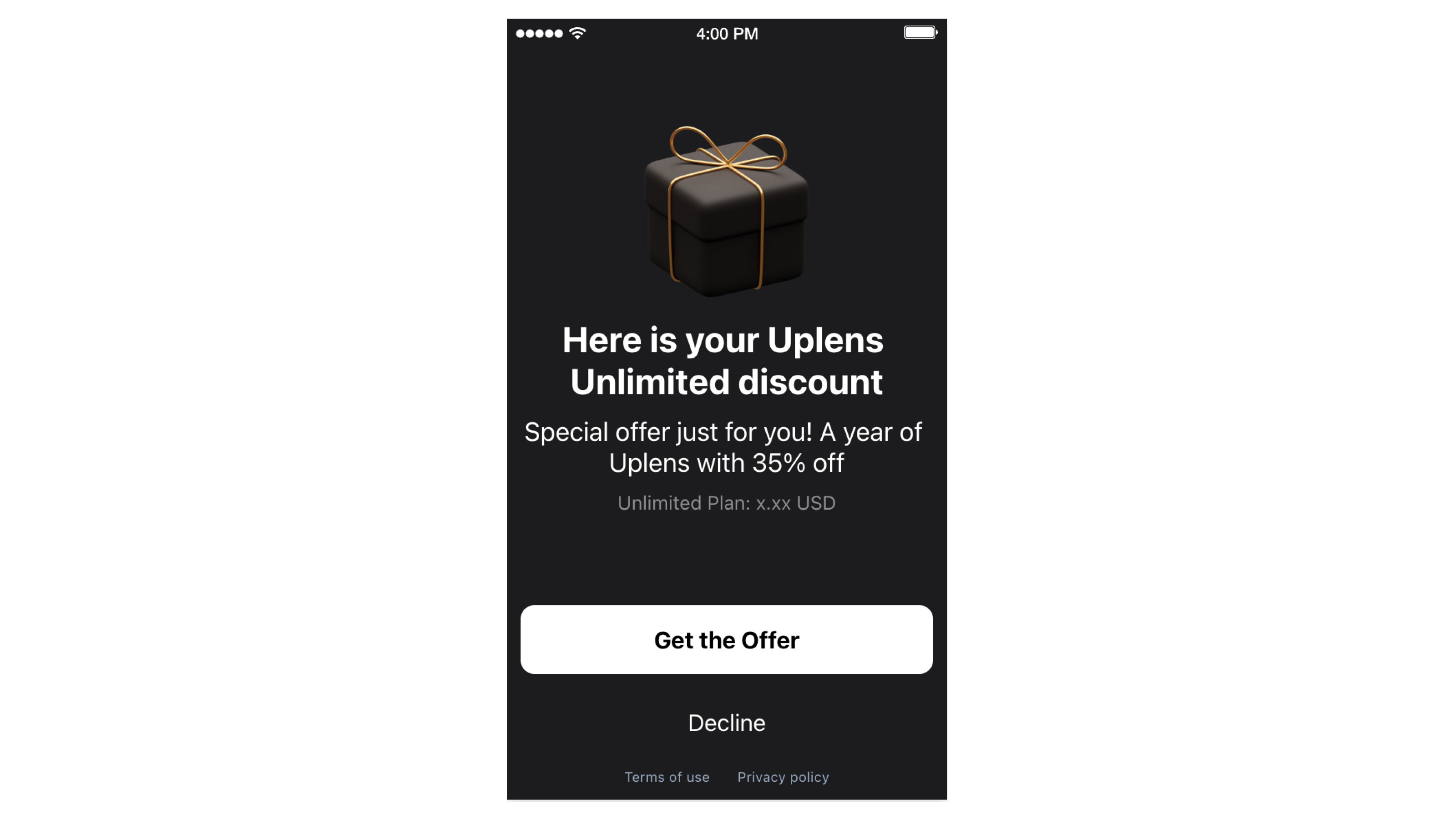 Uplens Paywall created in Apphud