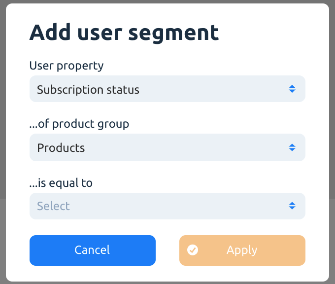 Add User segment